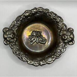 ARTHUR COURT 1997 Vintage Teddy Bears Bowl Silver Baby Gift
